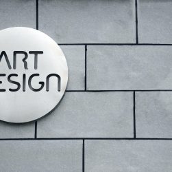 Art Design signage on wall