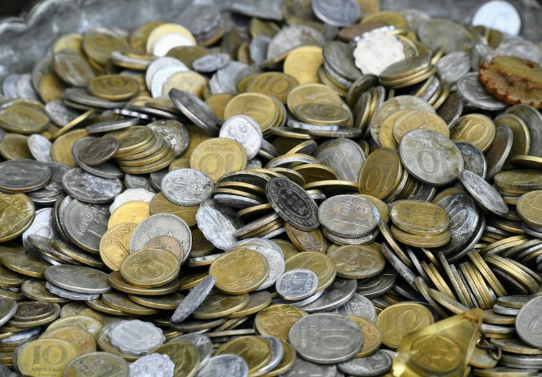 a pile of coins